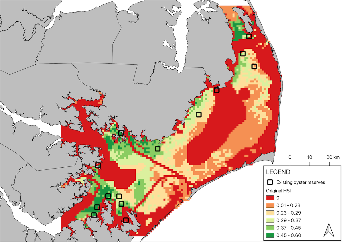 Original HSI map from the latest runs